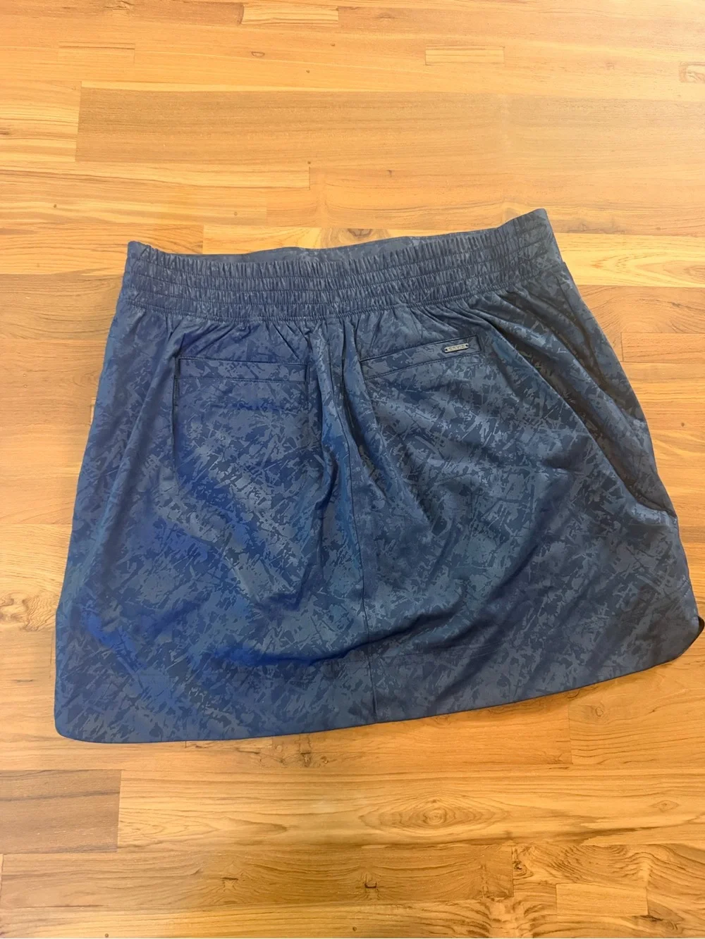 Orvis Navy Patterned Mini Skirt